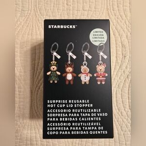 Starbucks 2025 Holiday Hot Cup Lid Bearista Stopper With Key Ring, MYSTERY BOX